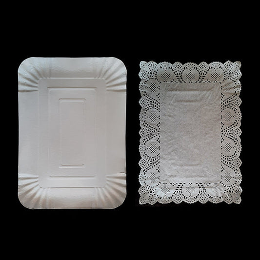 BANDEJA RECTANGULAR BLONDA 25X35CM BLANCO X1U