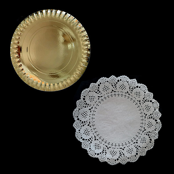 BANDEJA REDONDA BLONDA 30CM DORADO X1U