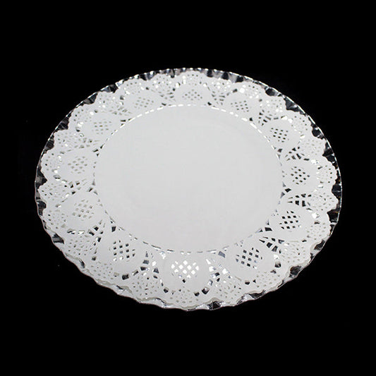 BANDEJA REDONDA BLONDA 30CM PLATEADO X1U