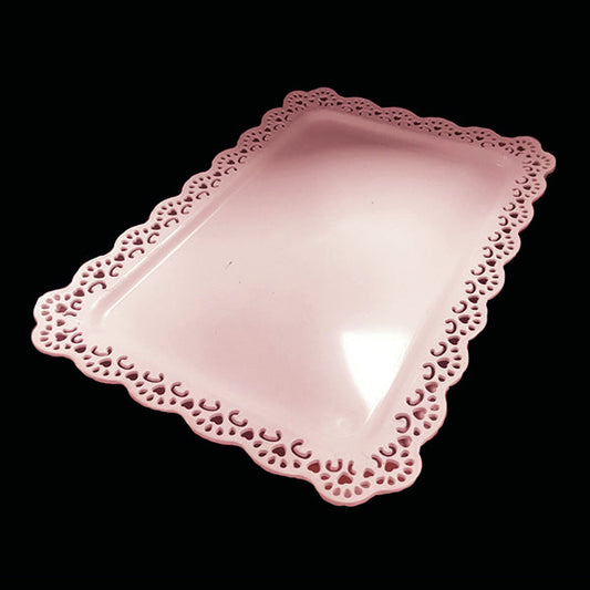 BANDEJA CANDY BAR RECTANGULAR 44X30CM ROSADO X1 UNIDADES