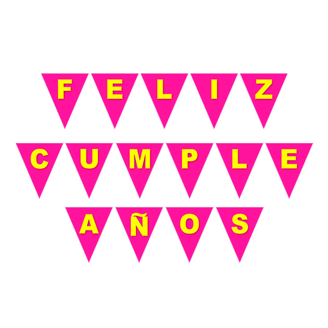 GUIRNALDA BANDERIN 3D F.C. FUCSIA FLUOR