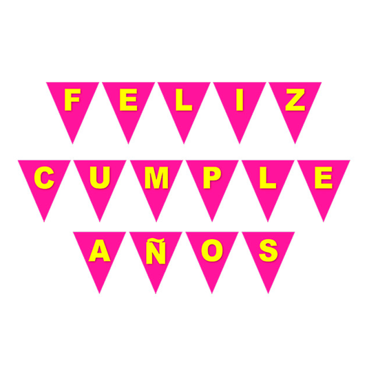 GUIRNALDA BANDERIN 3D F.C. FUCSIA FLUOR