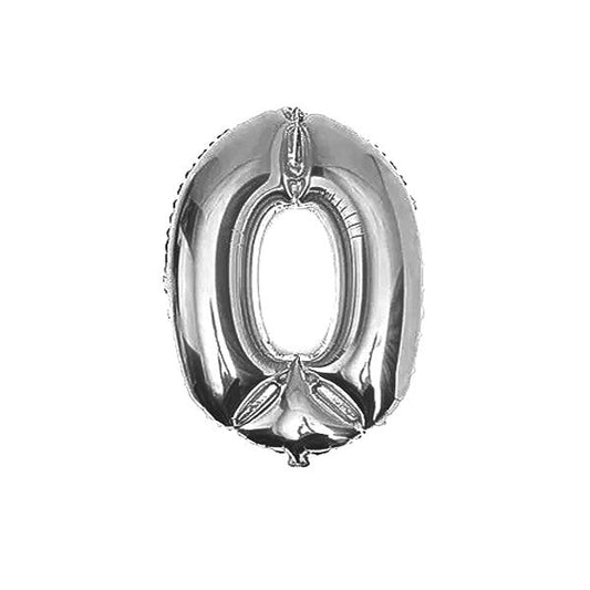 GLOBO 32" N°0 PLATEADO