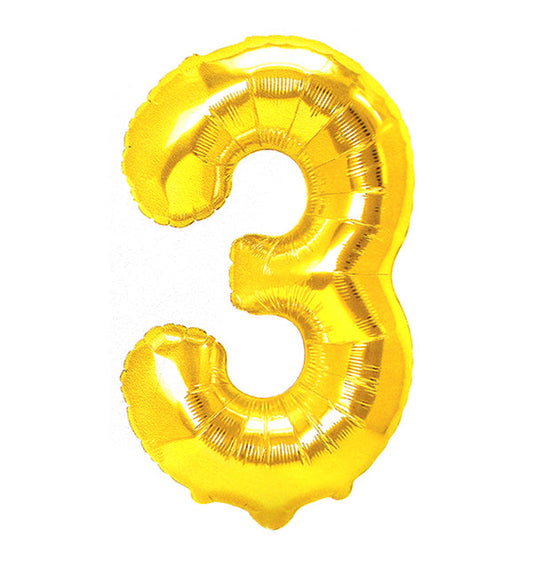 GLOBO 32" N°3 DORADO