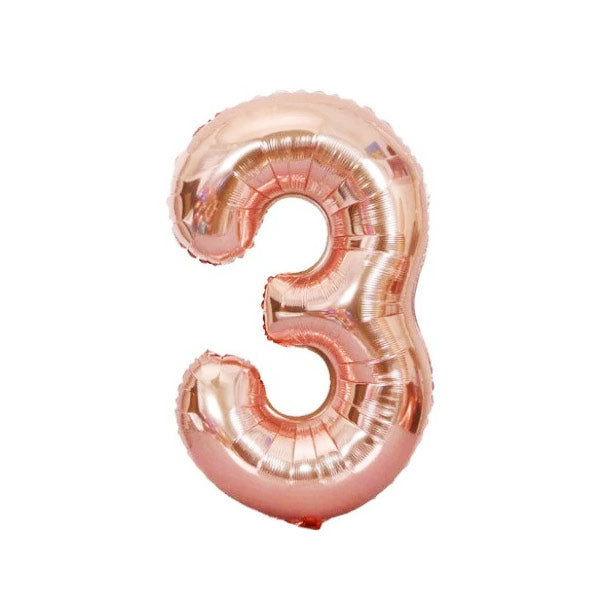 GLOBO 32" N°3 ROSEGOLD