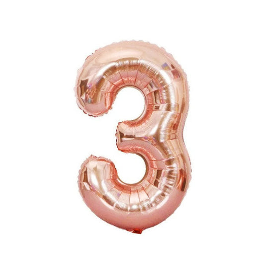 GLOBO 32" N°3 ROSEGOLD
