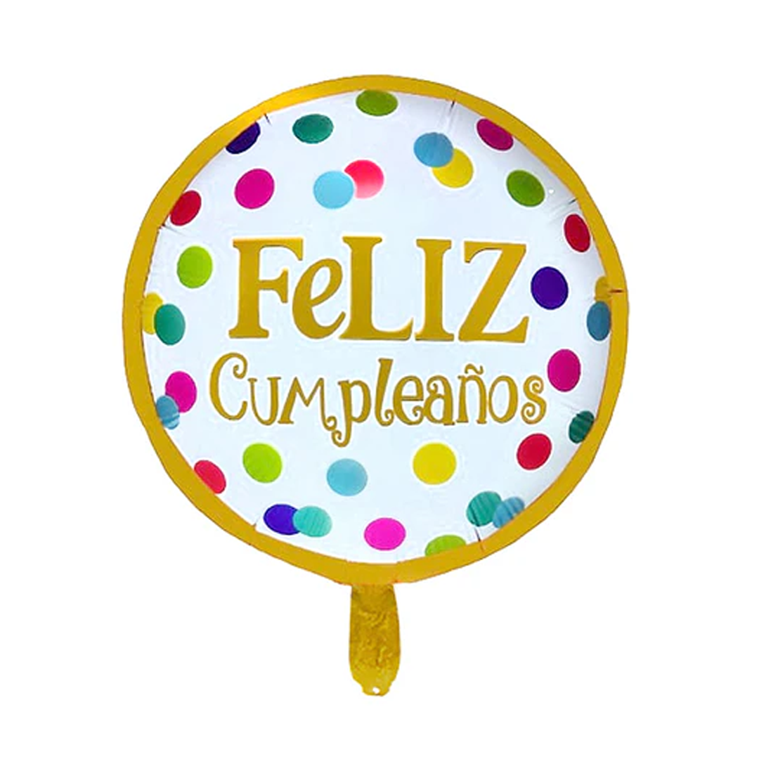 GLOBO METALICO 18' REDONDO F.C. PUNTITOS X1U