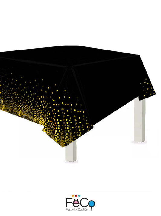 MANTEL METALICO NEGRO/DORADO 137X183 X1U