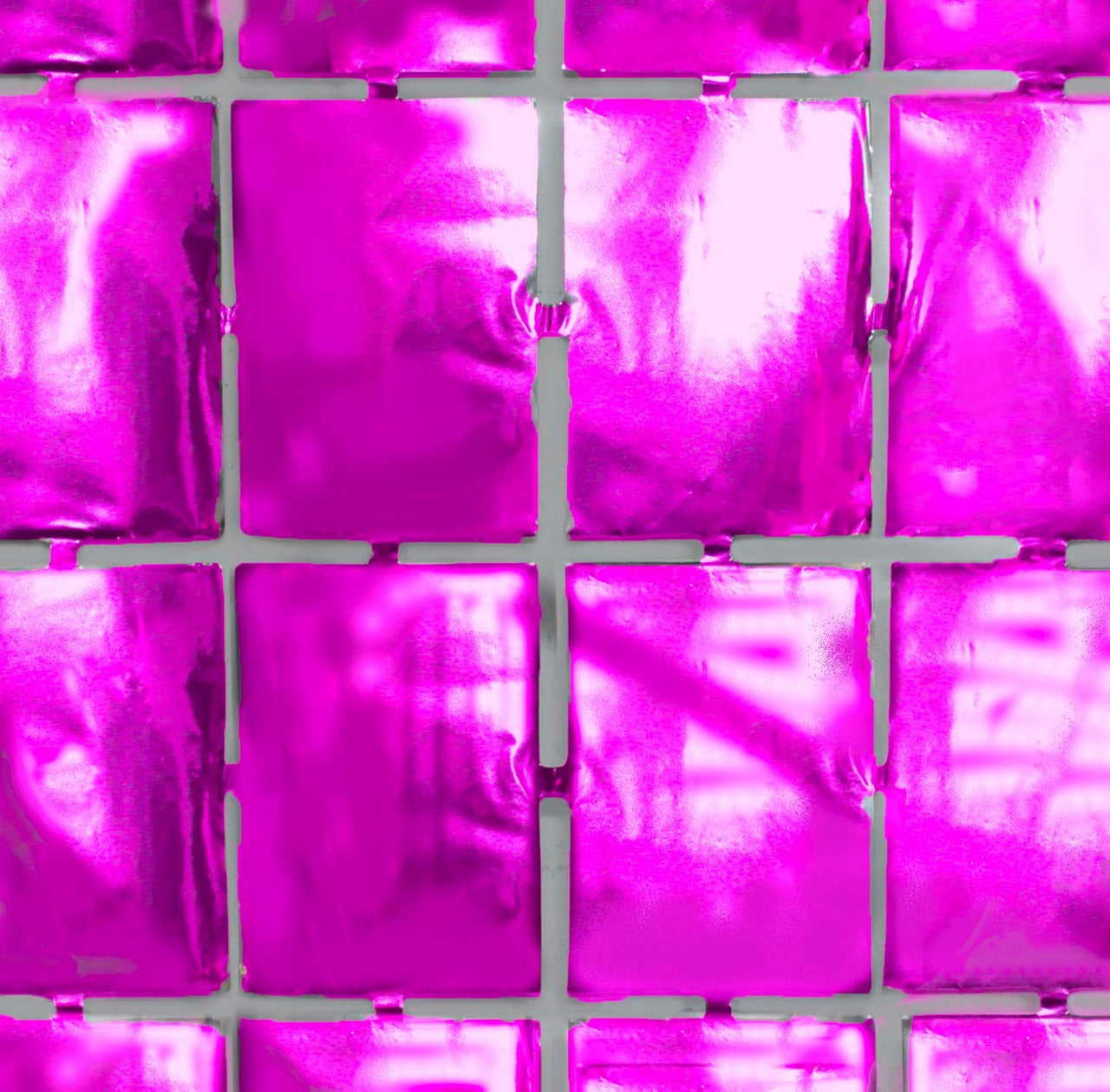 CORTINA METALICA CUADRITOS FUCSIA 1X2M X1U
