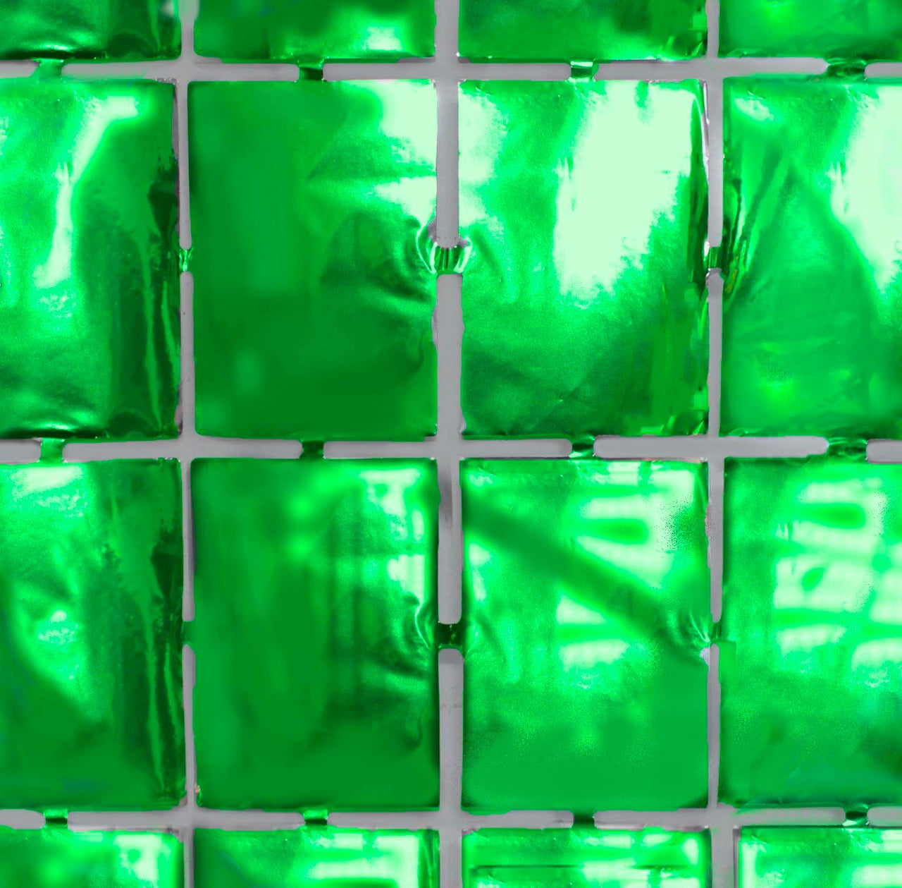 CORTINA METALICA CUADRITOS VERDE 1X2M X1U