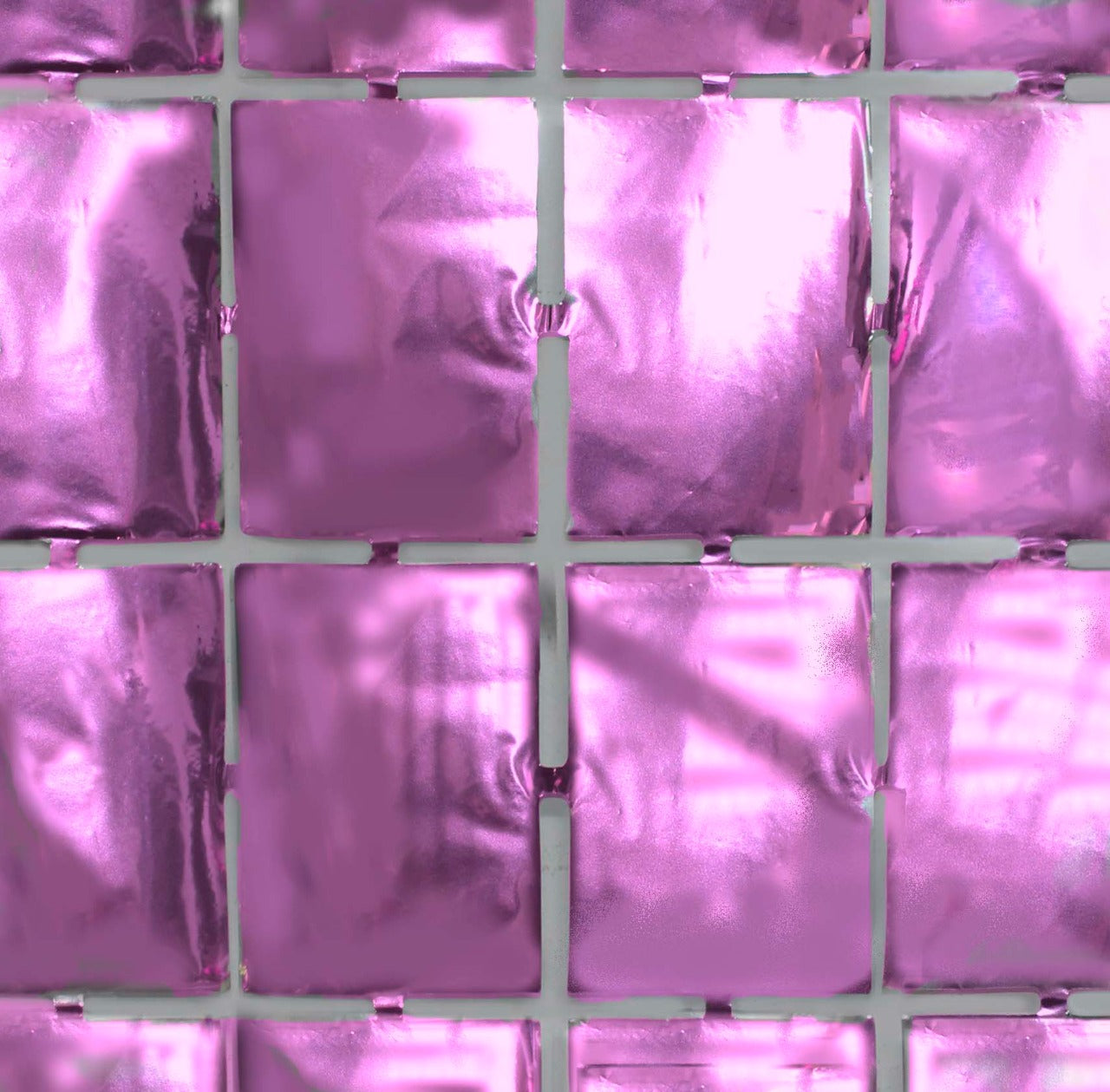 CORTINA METALICA CUADRITOS ROSADO 1X2M X1U