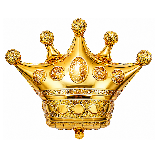 GLOBO METALICO CORONA DORADO 76X75 CM X1U