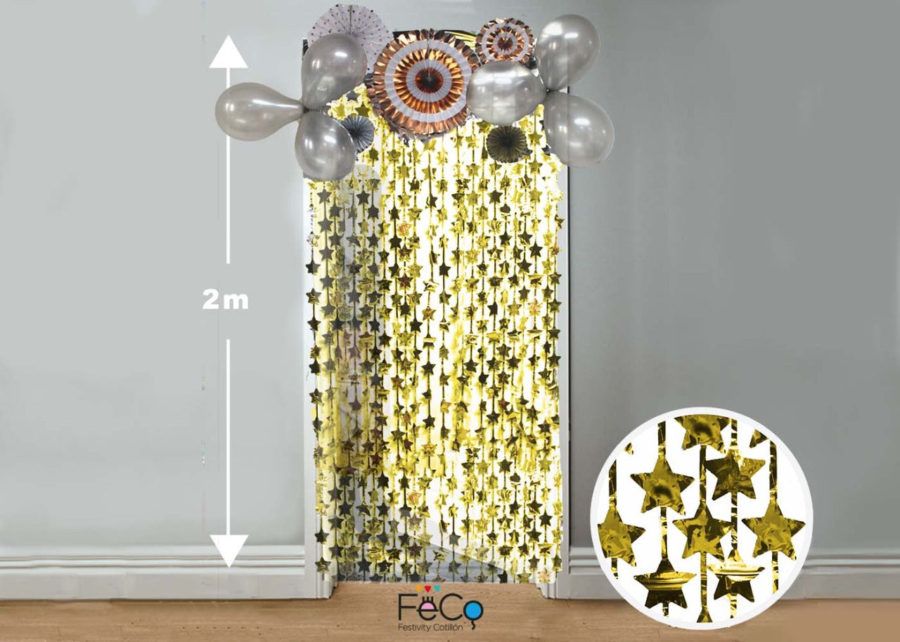 CORTINA METALICA ESTRELLA DORADO 1X2M X1U