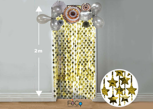 CORTINA METALICA ESTRELLA DORADO 1X2M X1U