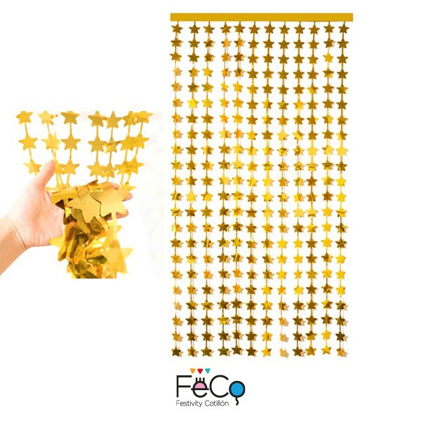 CORTINA METALICA ESTRELLA DORADO 1X2M X1U