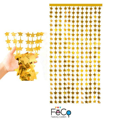 CORTINA METALICA ESTRELLA DORADO 1X2M X1U