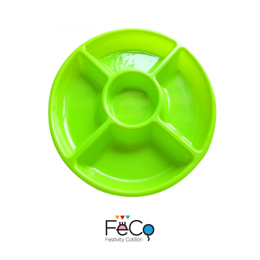 BANDEJA 5 ESPACIOS PLASTICO 30CM LIMA