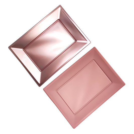 BANDEJA RECTANGULAR GRANDE ROSE GOLD X3U