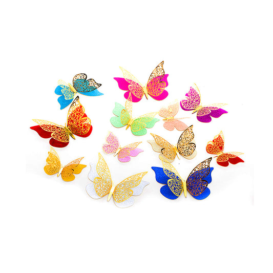 DECO MARIPOSAS MIX COLORES X12U