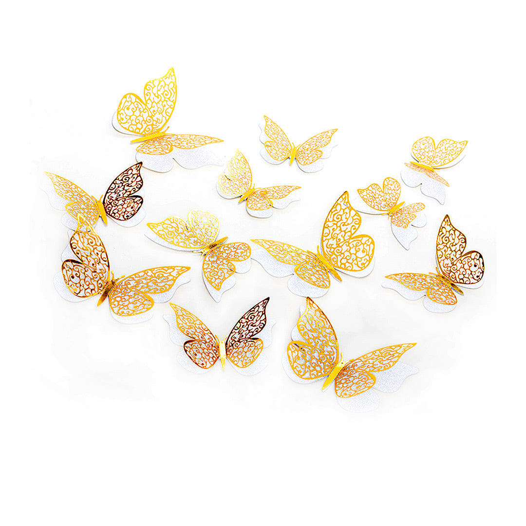 DECO MARIPOSAS BLANCA X12U