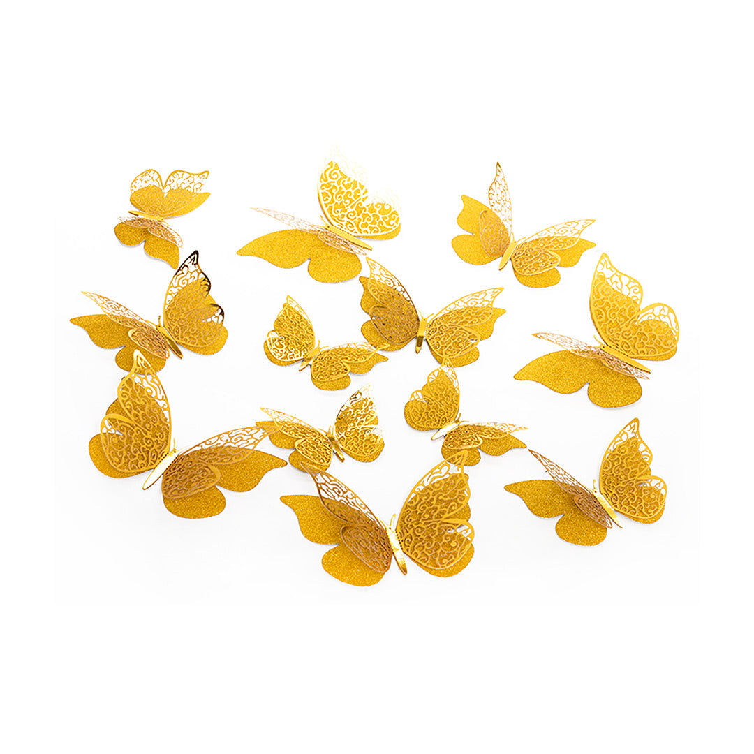 DECO MARIPOSAS AMARILLO X12U