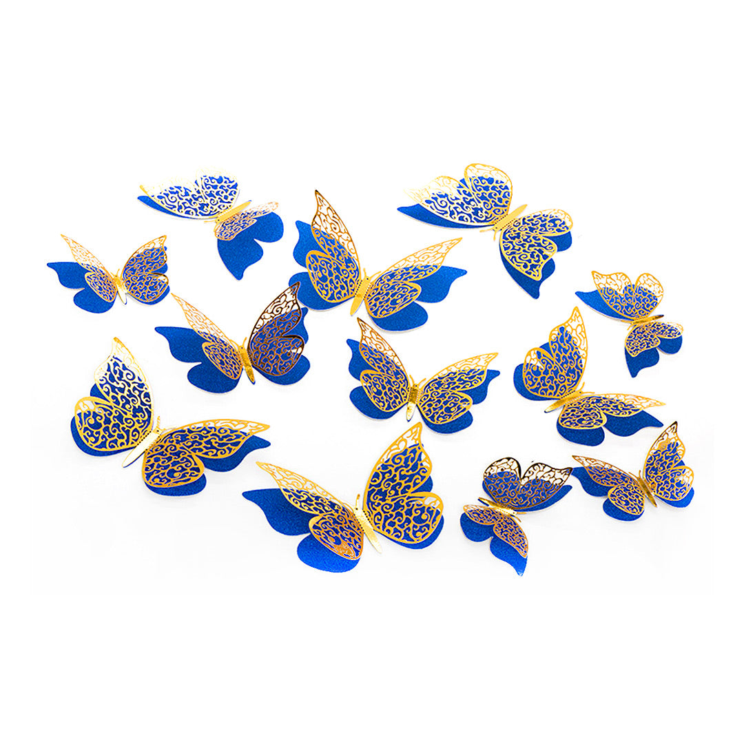 DECO MARIPOSAS AZUL X12U