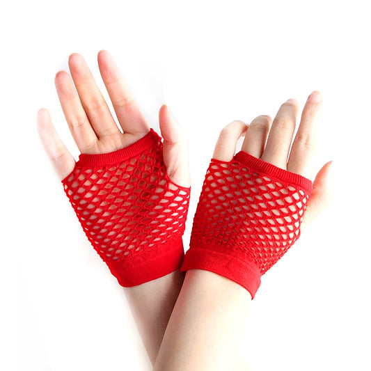 GUANTE MALLA CORTO ROJO X1U