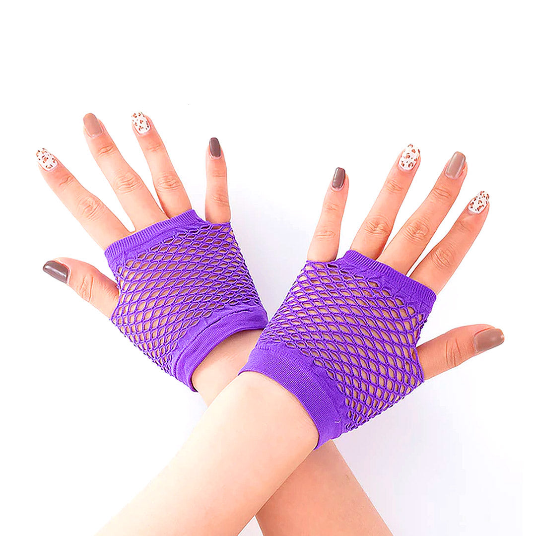 GUANTE MALLA CORTO MORADO X1U