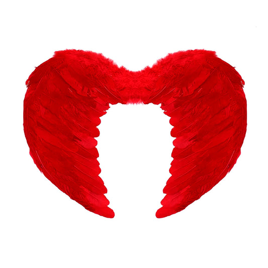 ALAS ANGEL PLUMA ROJO 60X45 CMS X1 UNI