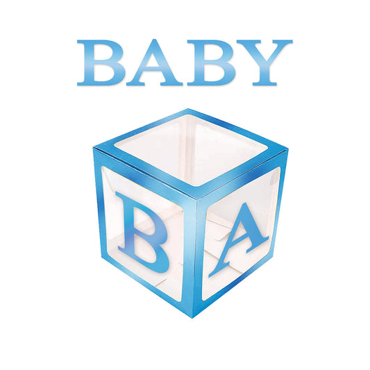 CAJA DECO 31X31 BABY METALIC CELESTE X1 UNI