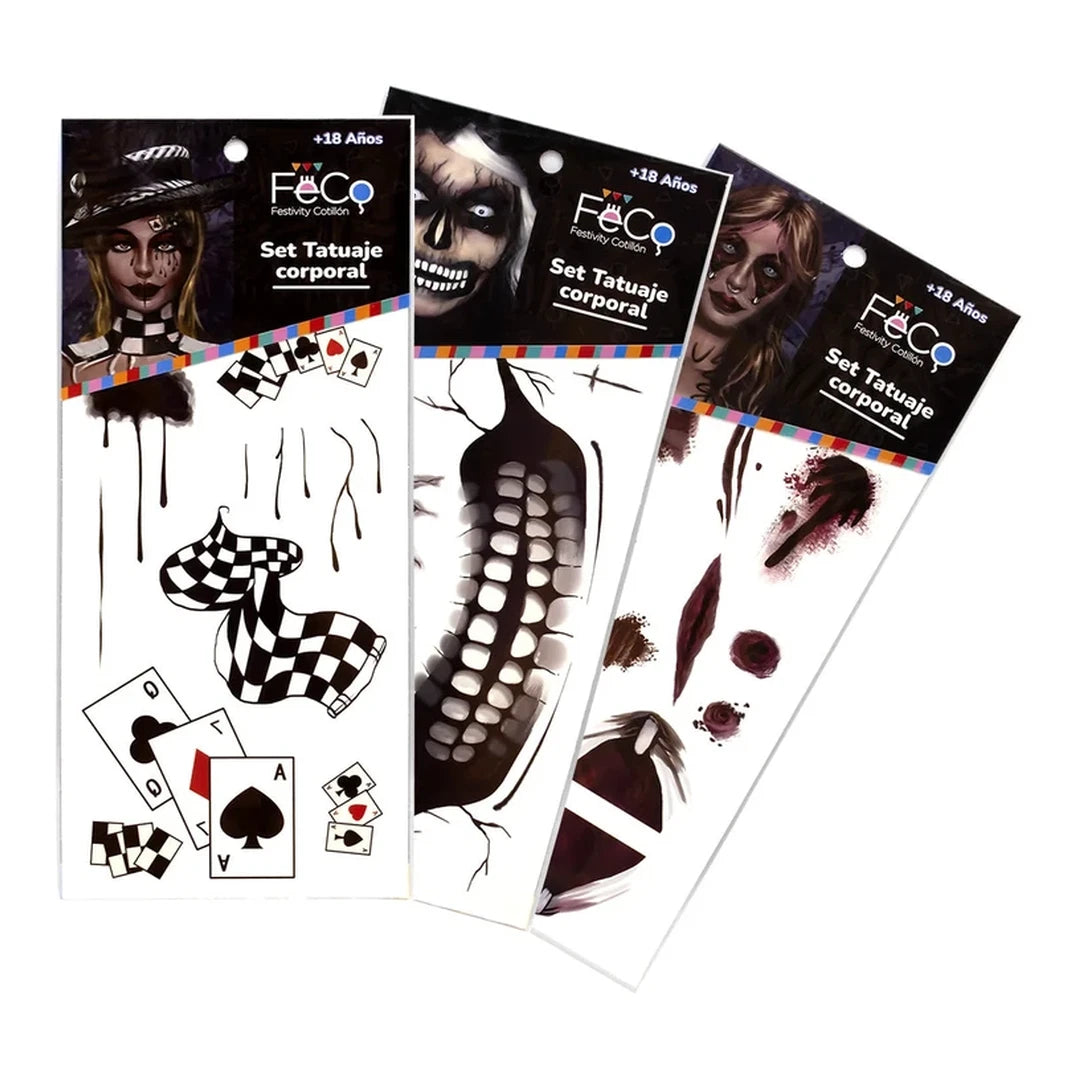 ADHESIVO TATOO HALLOWEEN X1 UNI