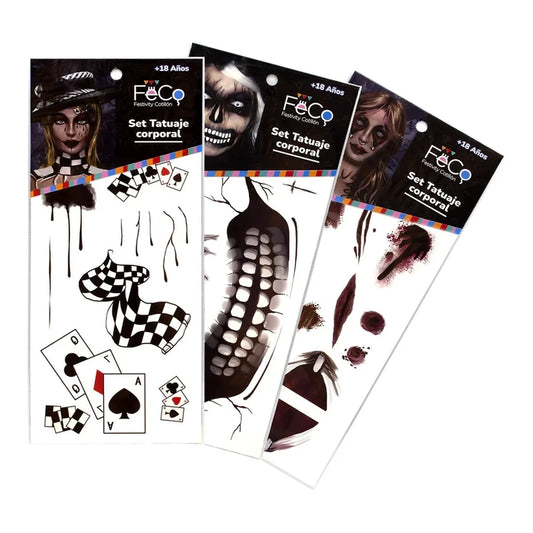 ADHESIVO TATOO HALLOWEEN X1 UNI