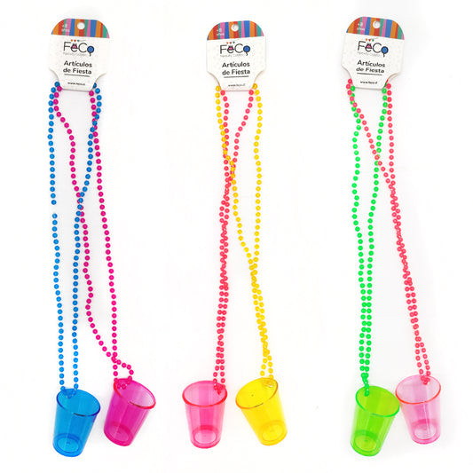 COLLAR BEADS SHOTS NEON 2PCS X1U