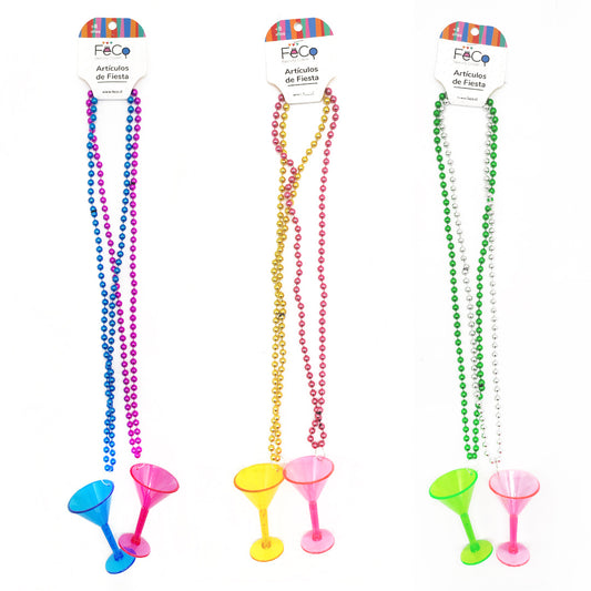 COLLAR BEADS COCKTAIL 2PCS X1U