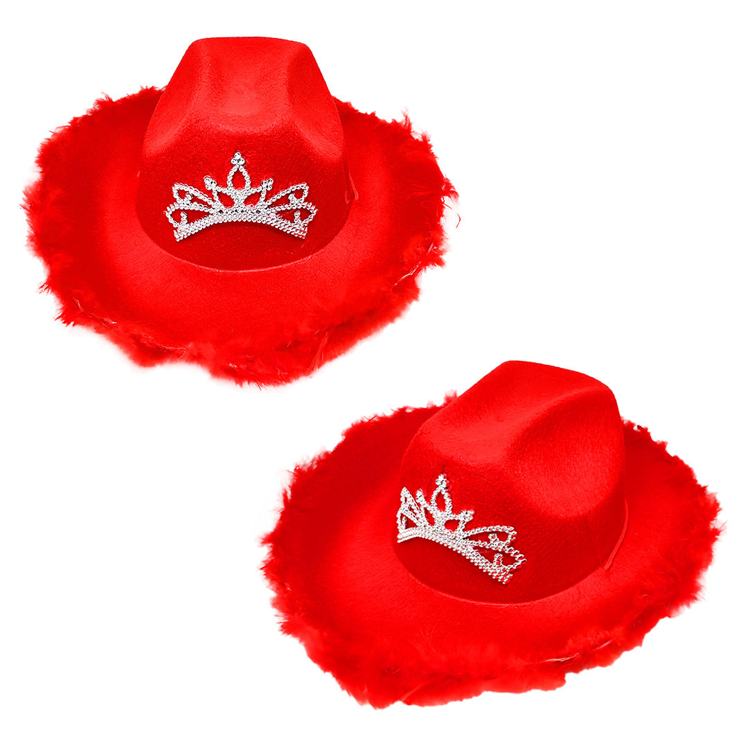 SOMBRERO VAQUERO CORONA ROJO X1U