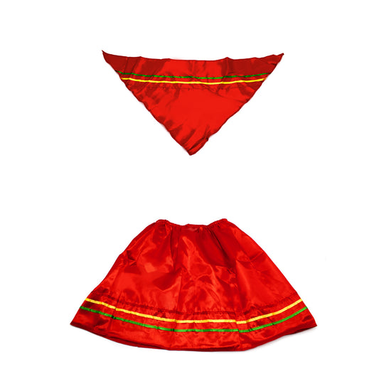 TRAJE NORTINO MUJER ROJO - DIFERENTES TALLAS