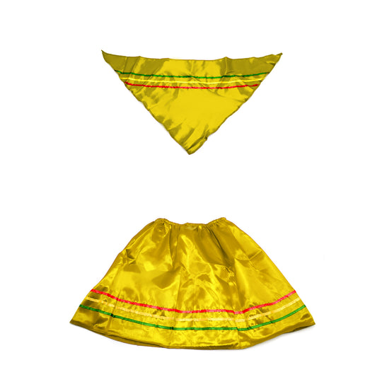 TRAJE NORTINO MUJER AMARILLO - DIFERENTES TALLAS