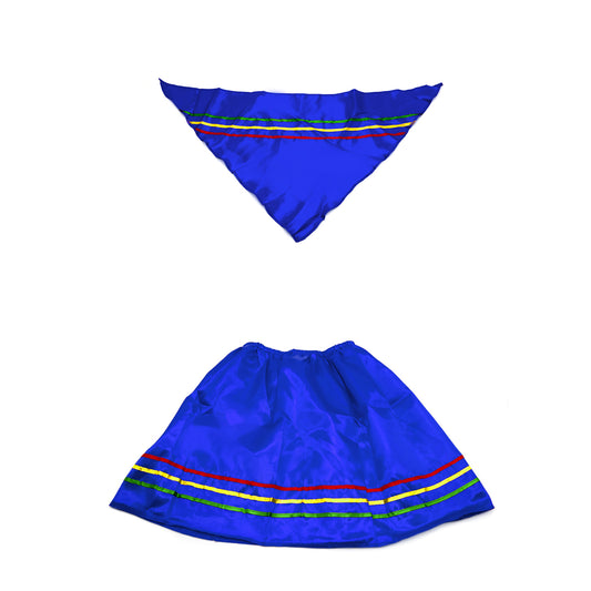 TRAJE NORTINO MUJER AZUL - DIFERENTES TALLAS