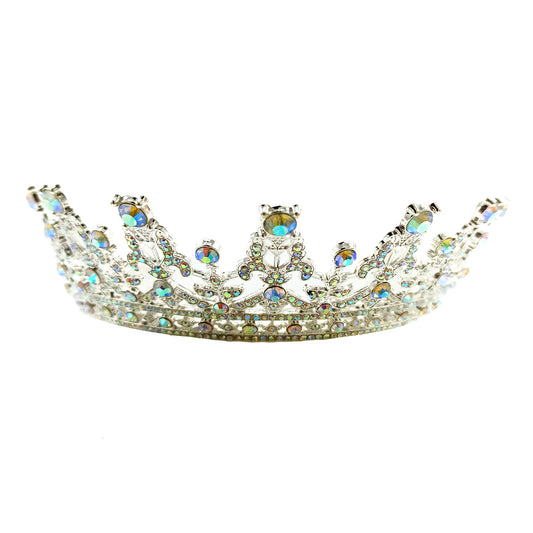 CORONA TIARA METALICA REINA PLATEADO X1U