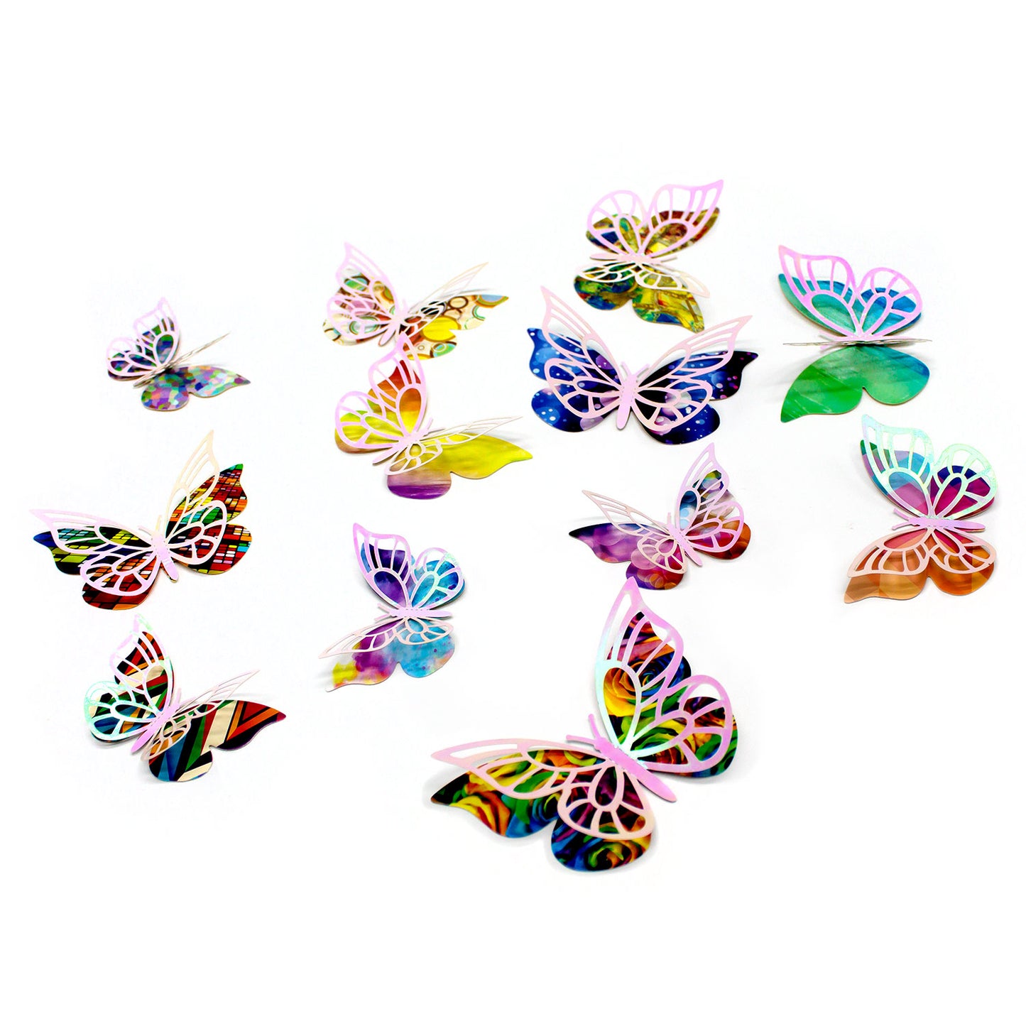 DECO MARIPOSAS MIX NACARADO X12U