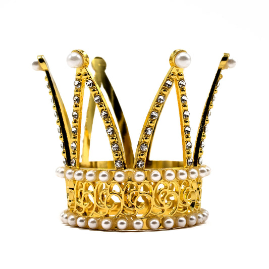 CORONA METALICA BOUQUET 5.6CM DORADO X1U