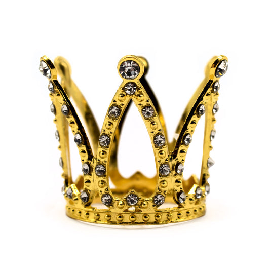 CORONA METALICA BOUQUET 3.4CM DORADO X1U