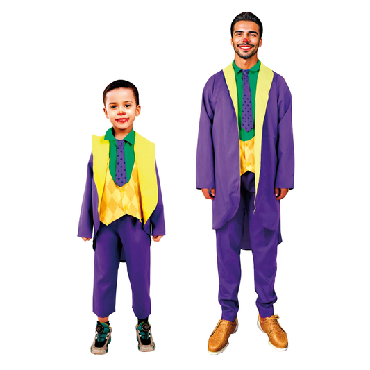 TRAJE PAYASO LOCO MORADO - DIFERENTES TALLAS