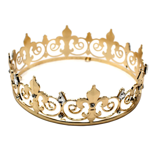 CORONA METALICA GRUESA REY DORADO X1U