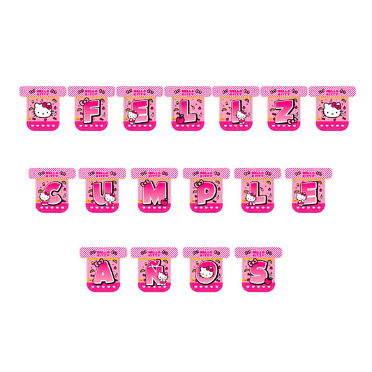 GUIRNALDA FELIZ CUMPLEAÑOS HELLO KITTY X1U