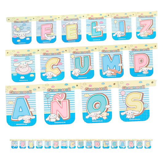 GUIRNALDA FELIZ CUMPLEAÑOS CINNAMOROLL X1U