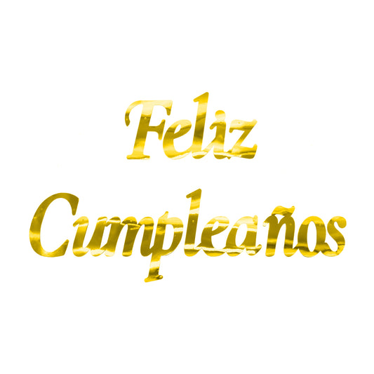GUIRNALDA FELIZ CUMPLEAÑOS CLASSIC DORADO X1U