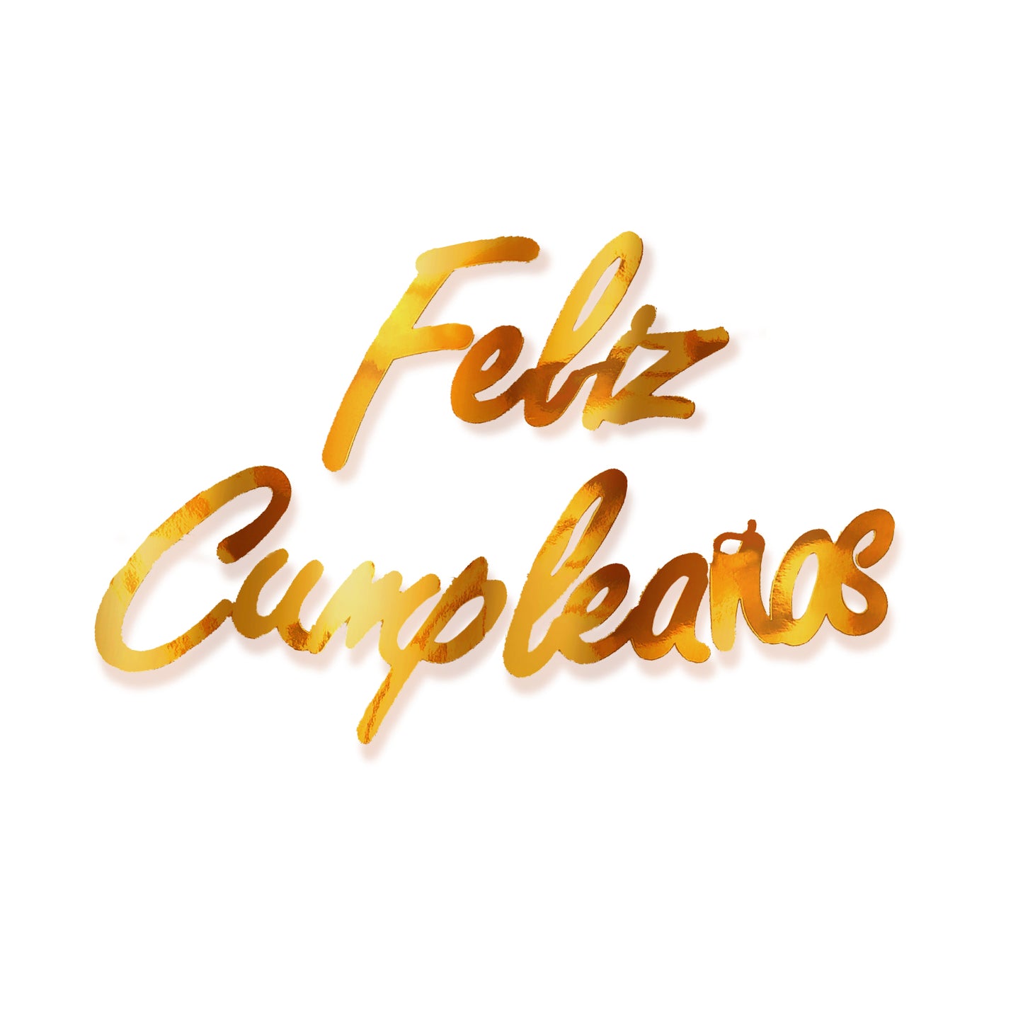 GUIRNALDA FELIZ CUMPLEAÑOS CURISVO DORADO X1U