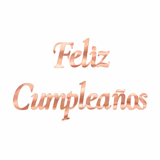 GUIRNALDA FELIZ CUMPLEAÑOS CURISVO ROSEGOLD X1U
