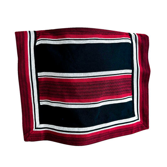 PONCHO 90X130 CM NEGRO/ROJO X1U